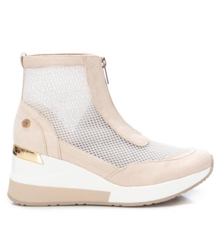 Zapatillas 141043 Beige -Altura cua 7cm-