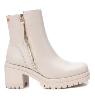 Enkellaarsjes 141538 beige -hielhoogte: 7cm