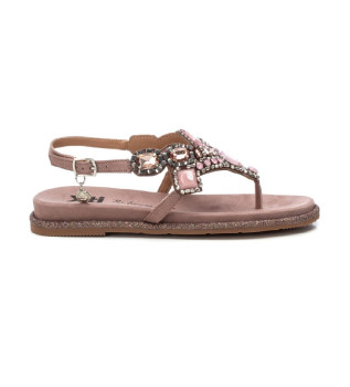 Sandalias de piel 144017 nude