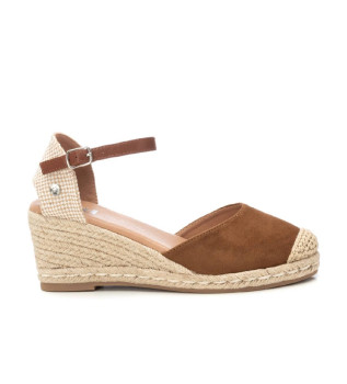 Espadrilles en cuir marron 140746 