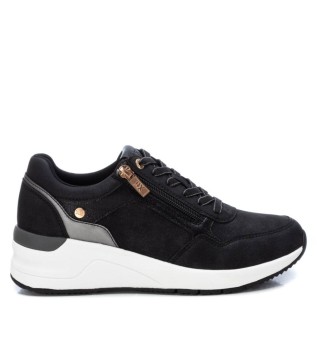 Baskets 141923 noir -Hauteur de la semelle compense 5cm