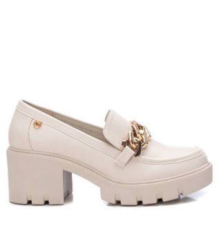 Mockasiner 142069 off-white -Hjd klack 6cm