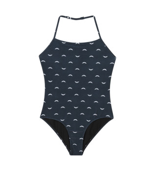 Baddrkt med svart logotryck

