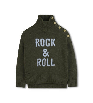 Maglione dolcevita verde