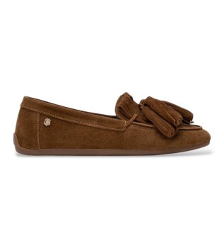 Mocassins de Pele 164146 castanho claro