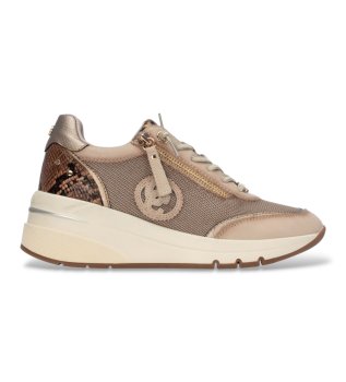 Light brown leather sneakers 164228