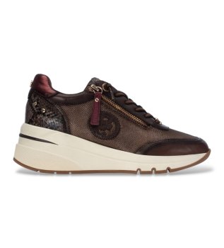 Leather Sneakers 164228 brown