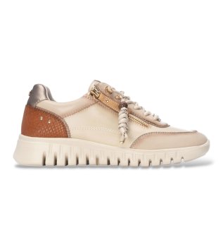 Beige 164244 Leather Sneakers