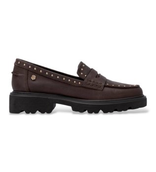 Mocassins de Pele 164271 castanho