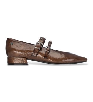 Sapatos de Pele 164298 marrom