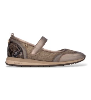 Sapatilhas de Pele 164353 cinza