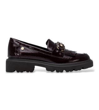 Mocassins de Pele 164369 bordô