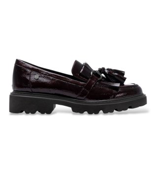Mocassins de Pele 164379 bordô