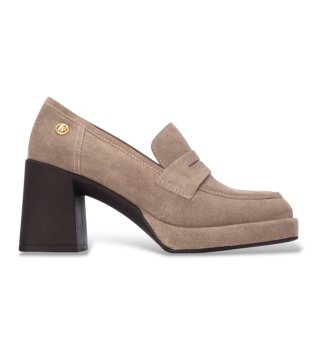 Mocassins de Pele 164400 taupe