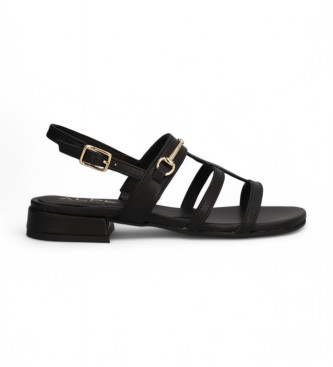 Alpe Amalfi leren sandalen zwart