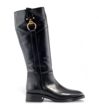 Alpe Botas de piel Couture negro