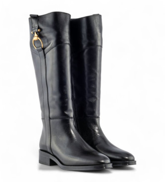 Alpe Botas de piel Couture negro