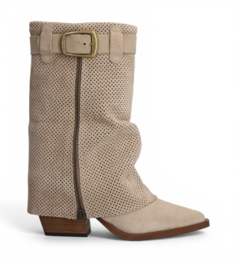 Alpe Botas de Piel Dua beige