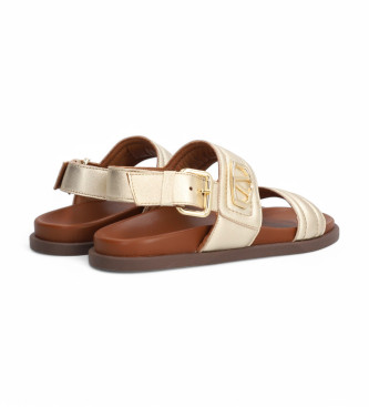 Alpe Gouden Isabela Leren Sandalen