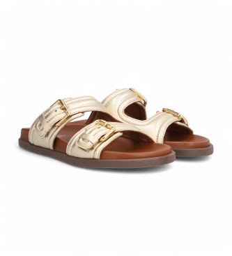 Alpe Gouden Isabela Leren Sandalen