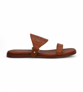 Alpe Brown Sheila Leather Sandals