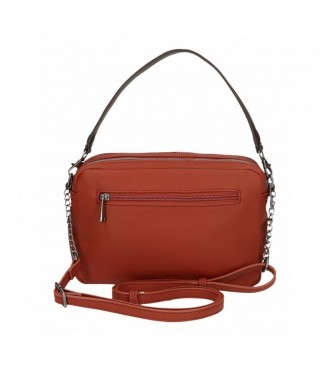 Pepe Jeans Piere double compartment shoulder bag red