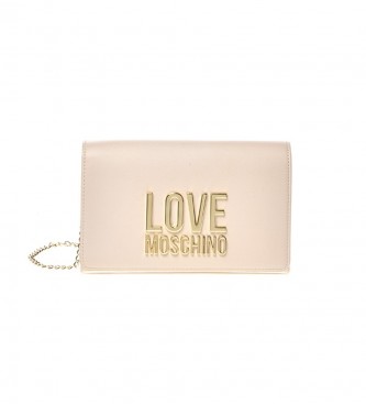 Love Moschino Borsa Love Moschino Lettering bianco sporco -22x14x5.5cm-
