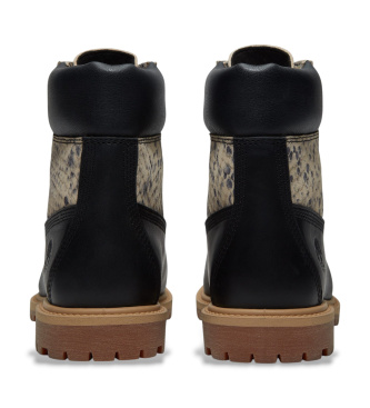 Timberland Stivali in pelle nera di alta qualit� da 6 pollici