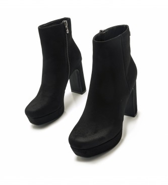 Mariamare Botas de tornozelo vestidas pretas -Altura do salto 10cm