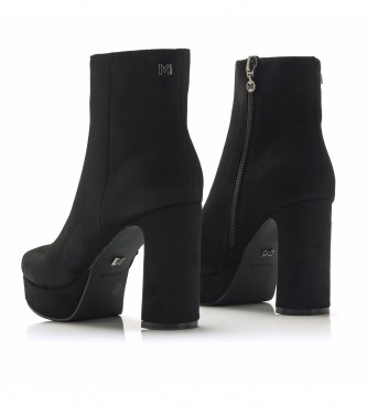 Mariamare Botas de tornozelo vestidas pretas -Altura do salto 10cm