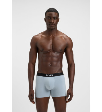 BOSS Confezione da 3 boxer neri, grigi, blu