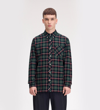 Fred Perry Chemise à carreaux tartan Fred Perry marine, verte