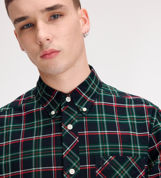 Fred Perry Chemise à carreaux tartan Fred Perry marine, verte