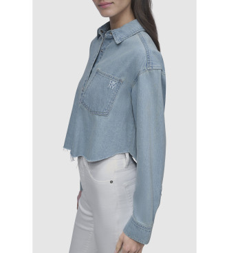 DKNY Cropp blaues Hemd