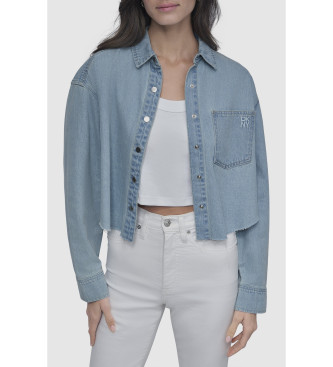 DKNY Cropp blaues Hemd