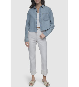 DKNY Cropp blaues Hemd