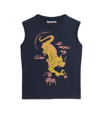 Superdry Tight-fitting tank top x Komodo Kailash Dragon navy