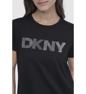 DKNY Majica z logotipom črna