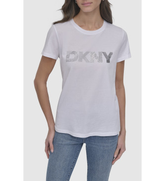 DKNY Majica z logotipom bela