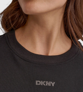 DKNY T-shirt med sorte nitter