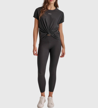 DKNY T-shirt nera con borchie