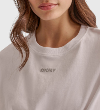 DKNY T-shirt com tachas brancas