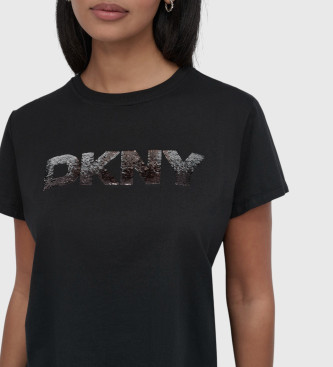 DKNY T-shirt com logtipo preto