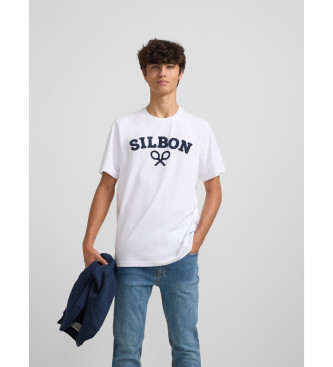 Silbon T-shirt racket sok wit