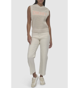 DKNY Beige knitted jumper