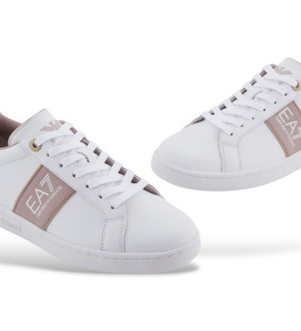 EA7 Classiche sneakers in pelle bianca