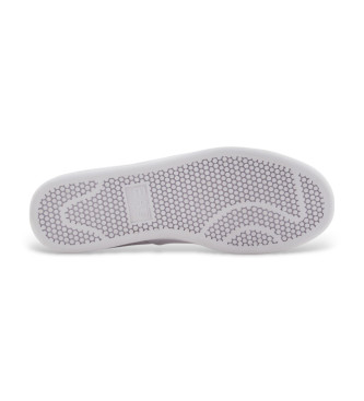 EA7 Baskets classiques en cuir blanc