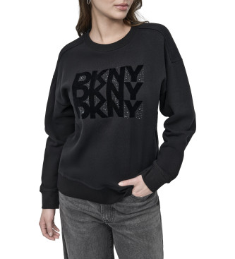 DKNY Sweat floqu noir
