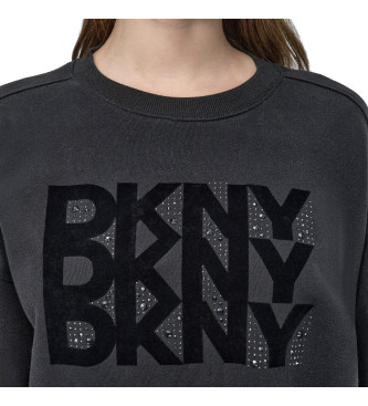 DKNY Sweat floqu noir