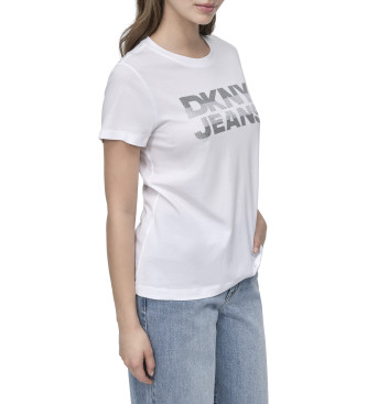 DKNY Majica z bleščicami bela